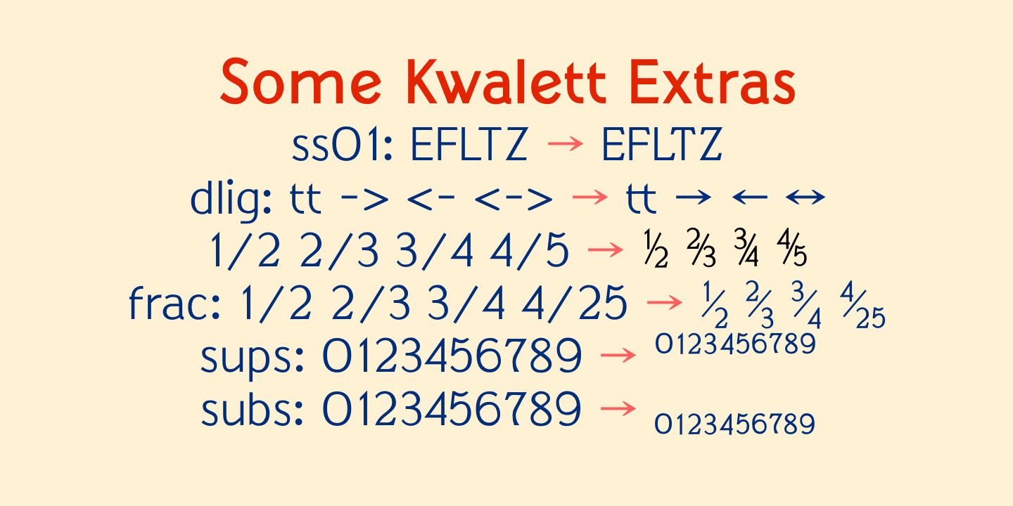 Пример шрифта Kwalett #2